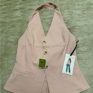 Milk + Honey Blush Pink Halter Vest Tank Top